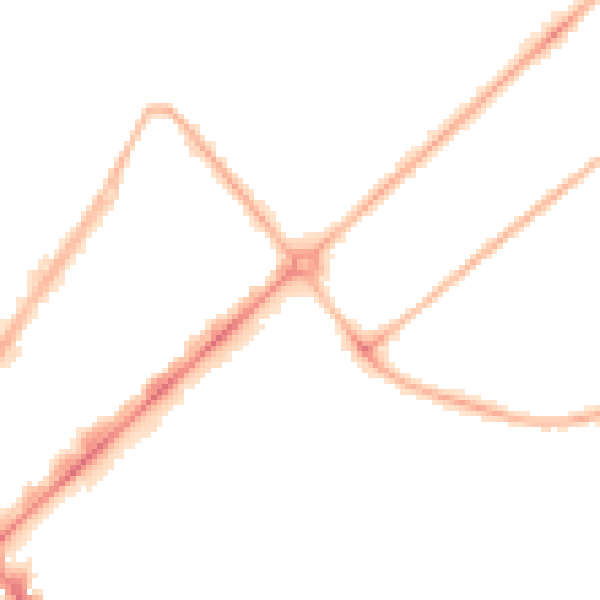 Night-time road noise heatmap for PR9 0QQ