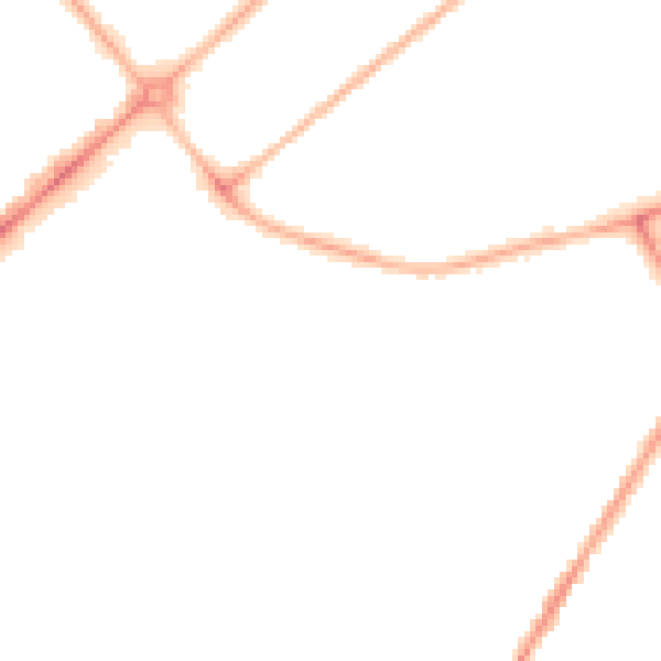 Night-time road noise heatmap for PR9 0RA