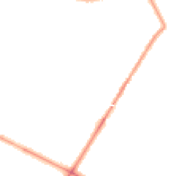 Night-time road noise heatmap for PR9 0RZ