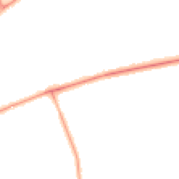 Night-time road noise heatmap for PR9 7BD