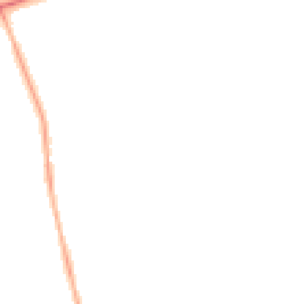 Night-time road noise heatmap for PR9 7BJ