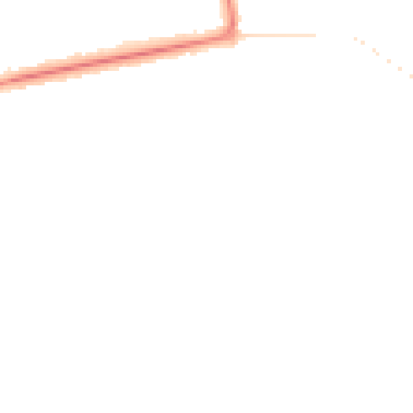 Night-time road noise heatmap for PR9 7BX
