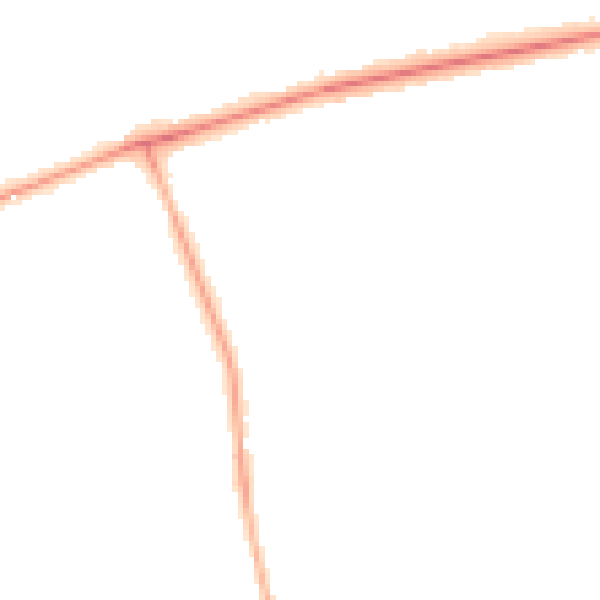 Night-time road noise heatmap for PR9 7DS