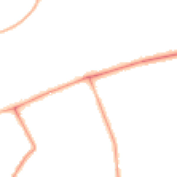 Night-time road noise heatmap for PR9 7DT