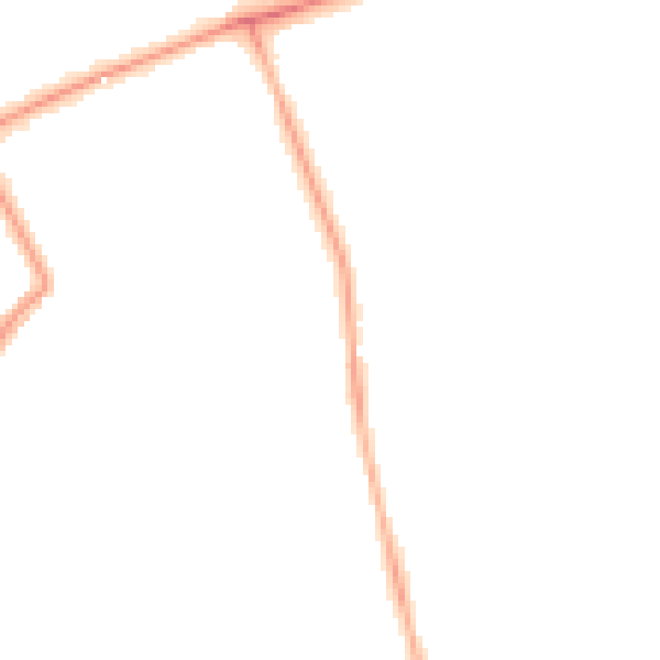 Night-time road noise heatmap for PR9 7EE