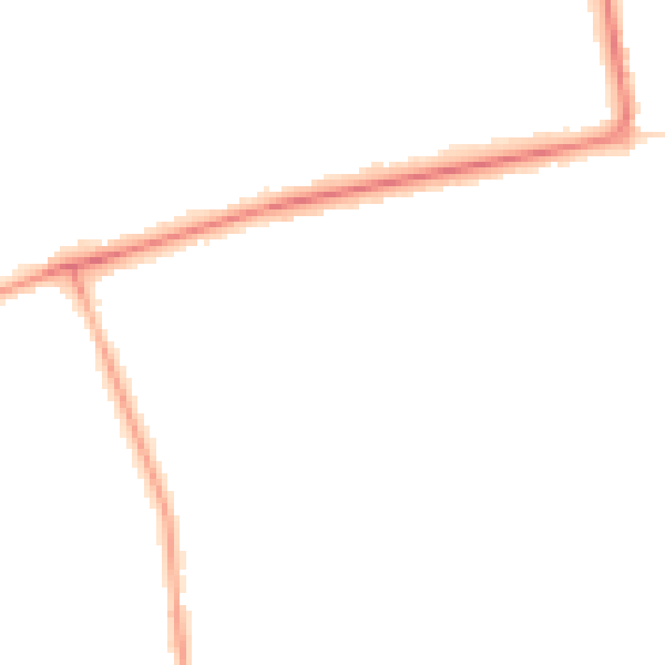 Night-time road noise heatmap for PR9 7HB