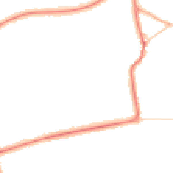 Night-time road noise heatmap for PR9 7JF