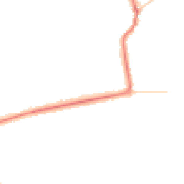Night-time road noise heatmap for PR9 7PG