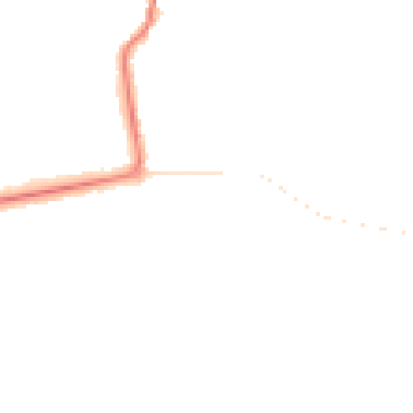 Night-time road noise heatmap for PR9 7QB