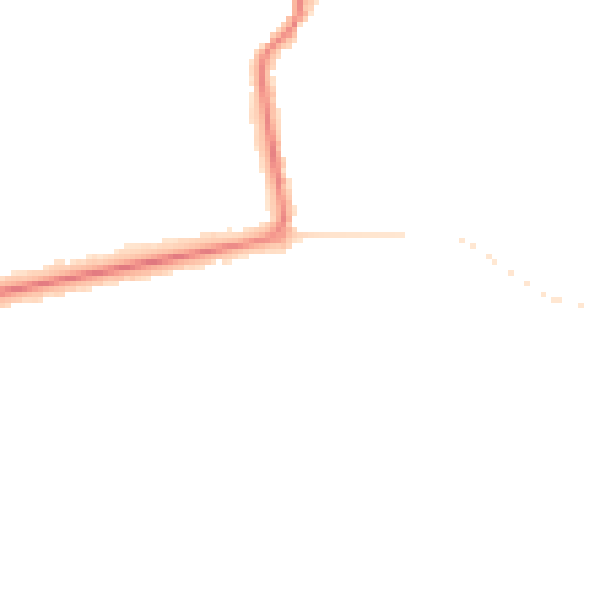 Night-time road noise heatmap for PR9 7QE