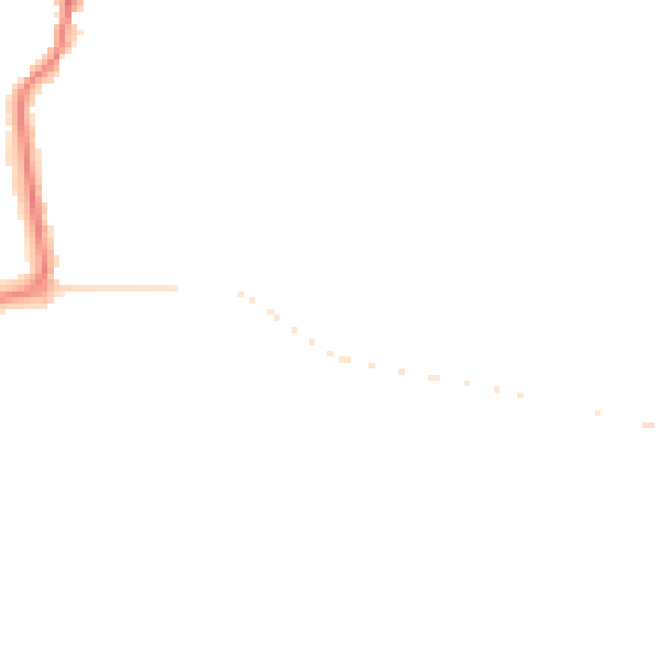 Night-time road noise heatmap for PR9 7QS
