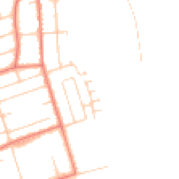 Daytime road noise heatmap for PR9 7TF