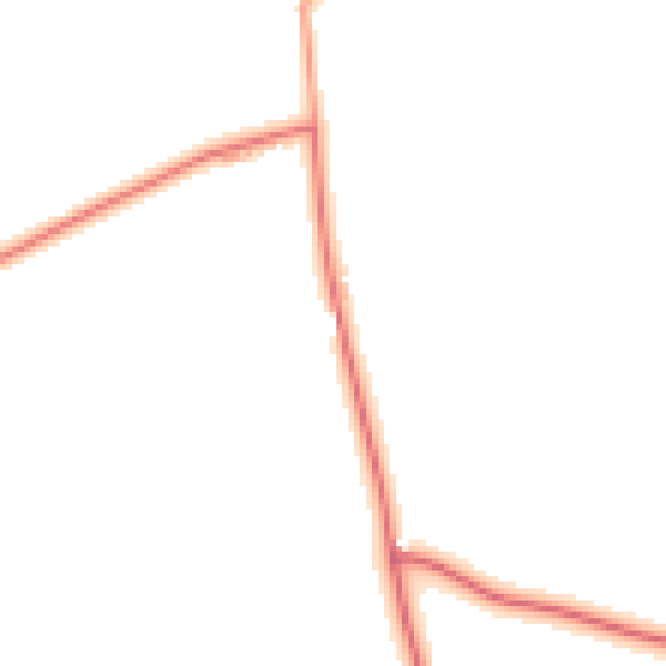 Daytime road noise heatmap for PR9 8AA