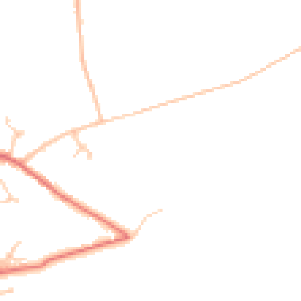 Daytime road noise heatmap for PR9 8EJ