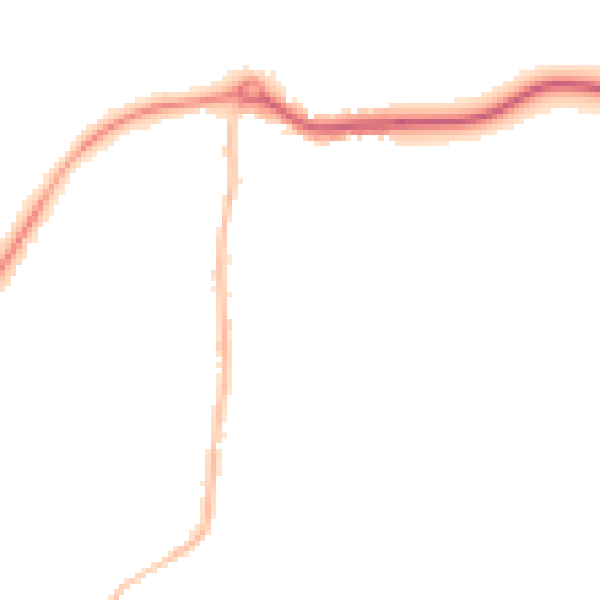 Night-time road noise heatmap for PR9 8HY