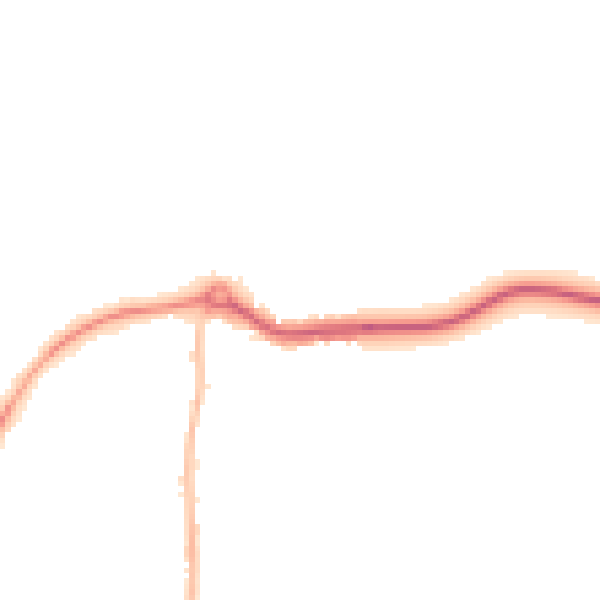 Night-time road noise heatmap for PR9 8NF