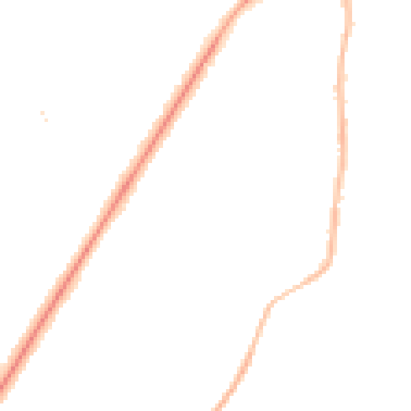Night-time road noise heatmap for PR9 8PT