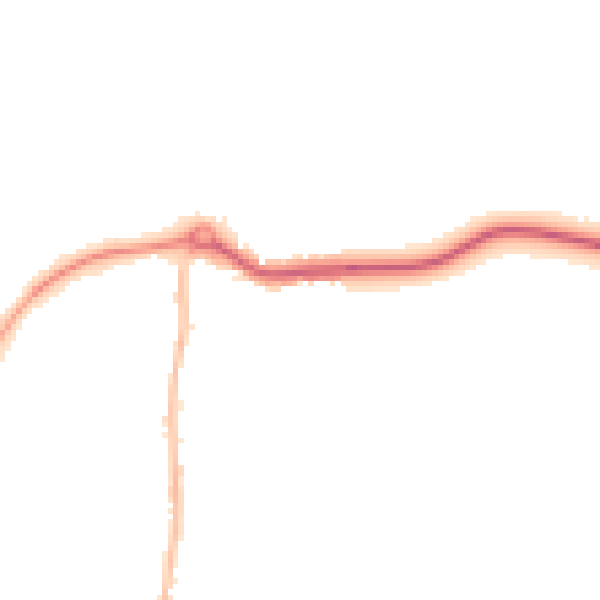 Night-time road noise heatmap for PR9 8RE