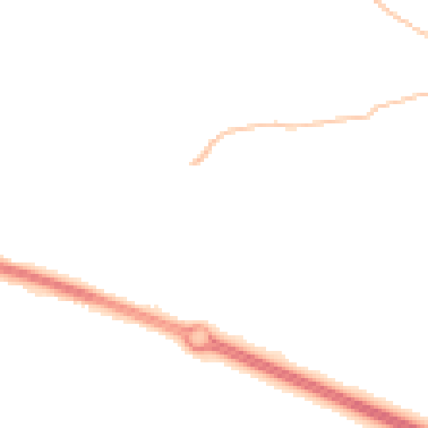 Night-time road noise heatmap for PR9 8RF
