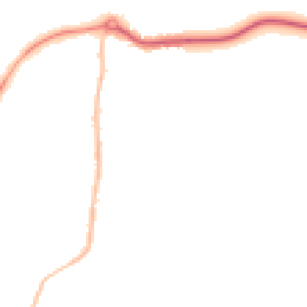Night-time road noise heatmap for PR9 8RZ