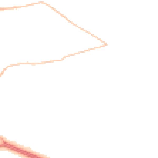 Night-time road noise heatmap for PR9 8SP