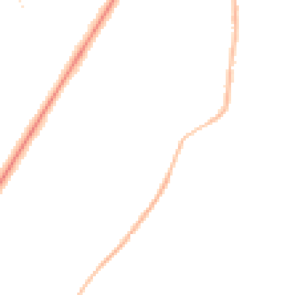 Night-time road noise heatmap for PR9 8ST