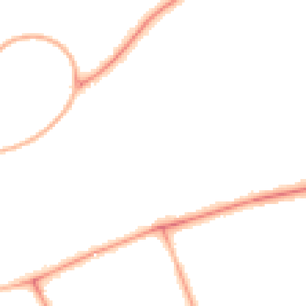 Night-time road noise heatmap for PR9 9EE