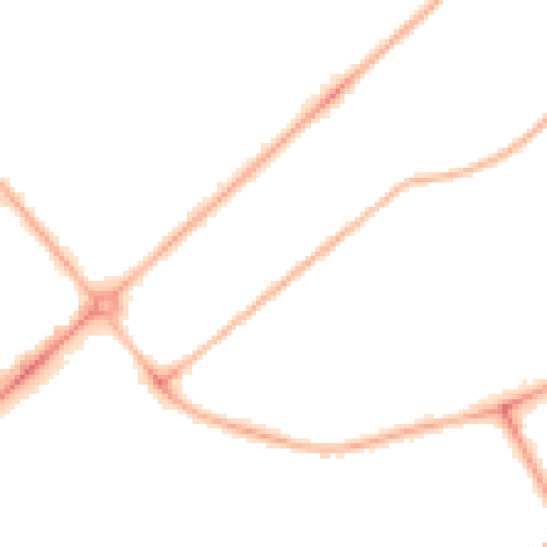 Night-time road noise heatmap for PR9 9JH