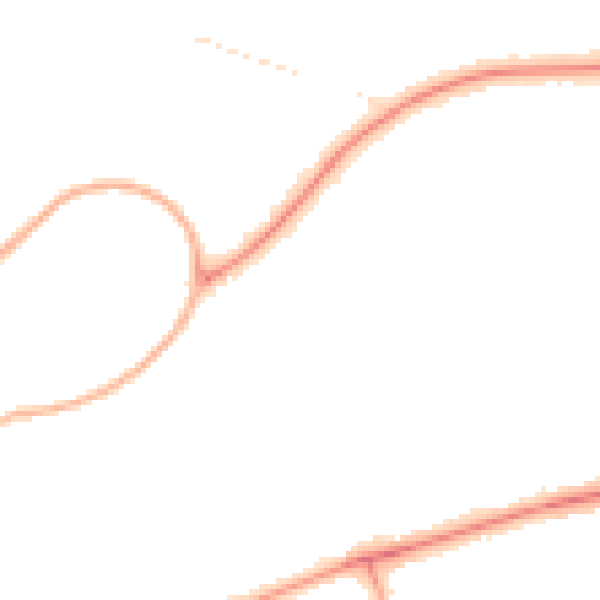Night-time road noise heatmap for PR9 9NJ
