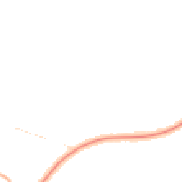 Night-time road noise heatmap for PR9 9PZ