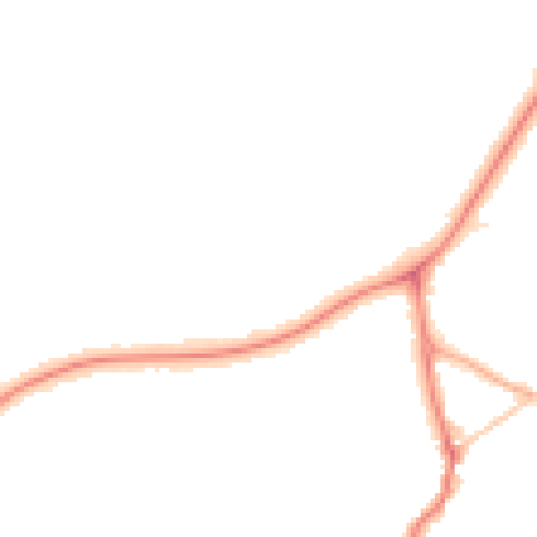 Night-time road noise heatmap for PR9 9SA