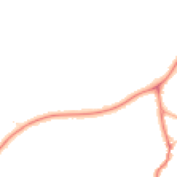 Night-time road noise heatmap for PR9 9SN