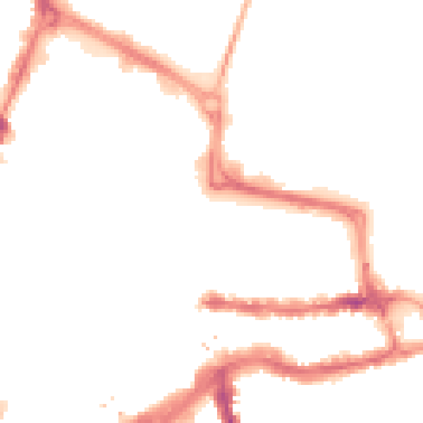 Night-time road noise heatmap for RG1 1AR