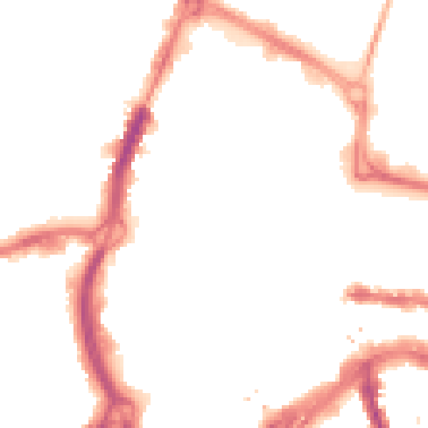 Night-time road noise heatmap for RG1 1BX