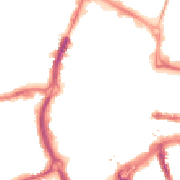 Night-time road noise heatmap for RG1 1EP