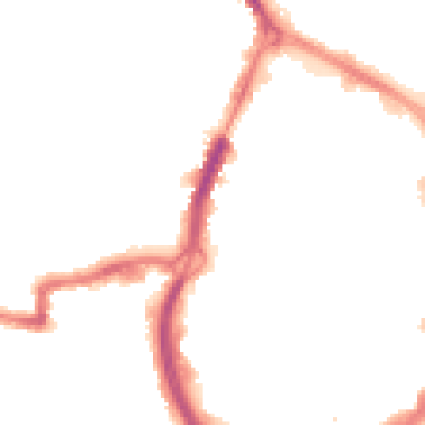 Night-time road noise heatmap for RG1 1ES