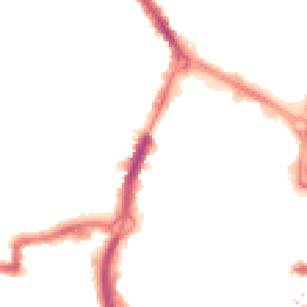 Night-time road noise heatmap for RG1 1HN