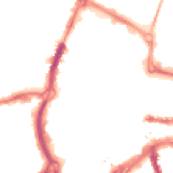 Night-time road noise heatmap for RG1 1HP