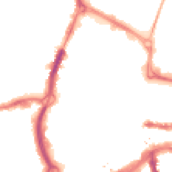 Night-time road noise heatmap for RG1 1JP