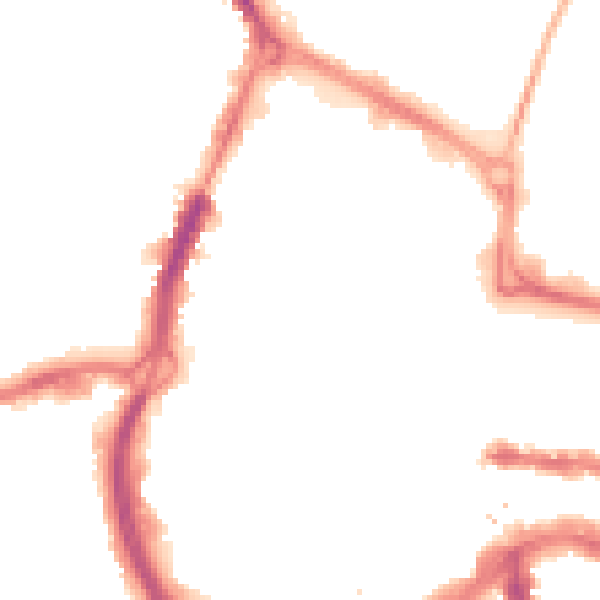 Night-time road noise heatmap for RG1 1JT
