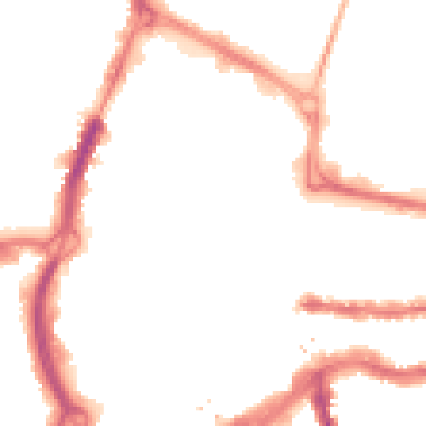 Night-time road noise heatmap for RG1 1LD