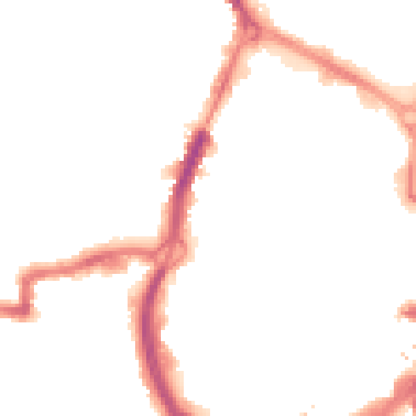 Night-time road noise heatmap for RG1 1NA