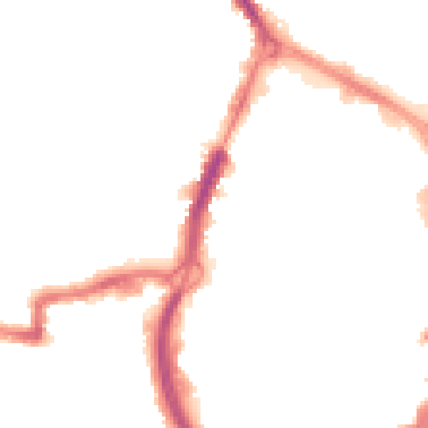 Night-time road noise heatmap for RG1 1NS