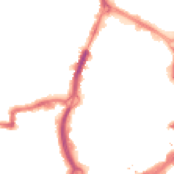 Night-time road noise heatmap for RG1 1NT