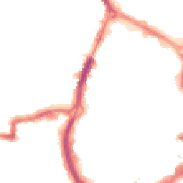 Night-time road noise heatmap for RG1 1NY