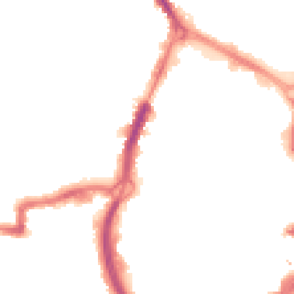 Night-time road noise heatmap for RG1 1NZ