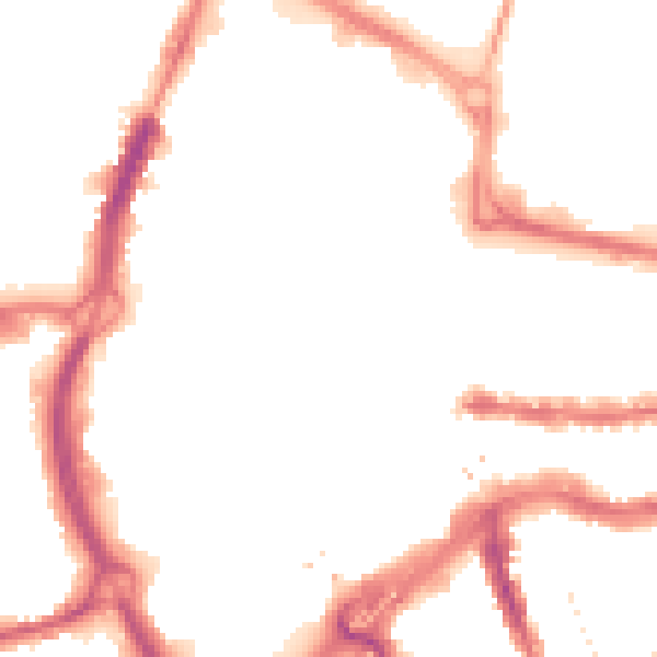Night-time road noise heatmap for RG1 1SY