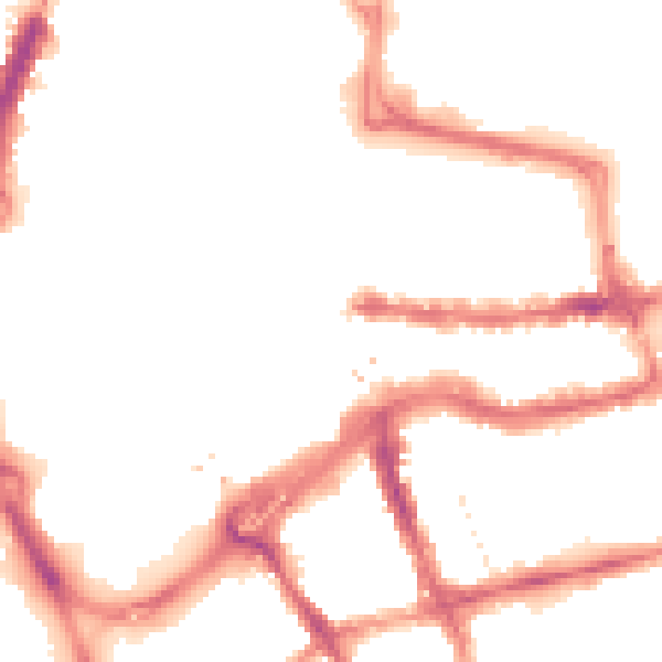 Night-time road noise heatmap for RG1 2HG