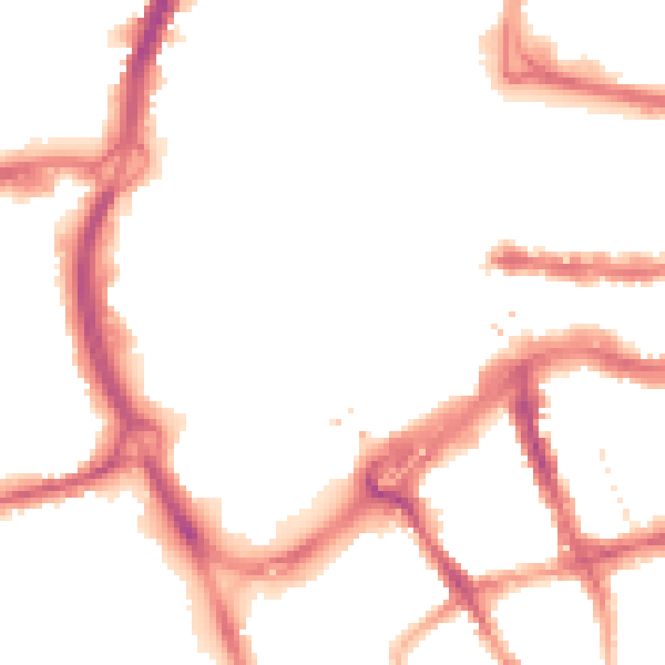 Night-time road noise heatmap for RG1 2JR
