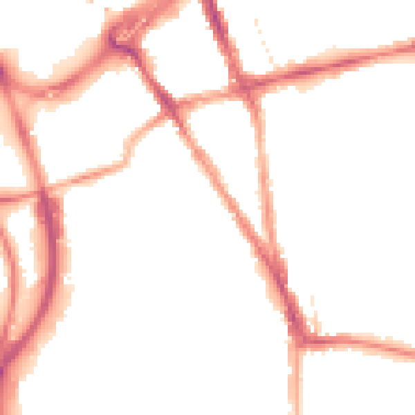 Night-time road noise heatmap for RG1 2PS